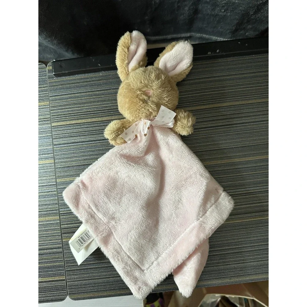 MTY International Bunny Rabbit Lovey Brown Pink Plush Security NEW 12
